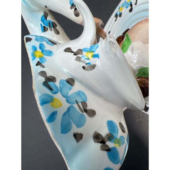 Vtg Lefton Lady Head Vase Planter 1343B Southern Belle Handpainted Big Hat MCM - Picture 7 of 9